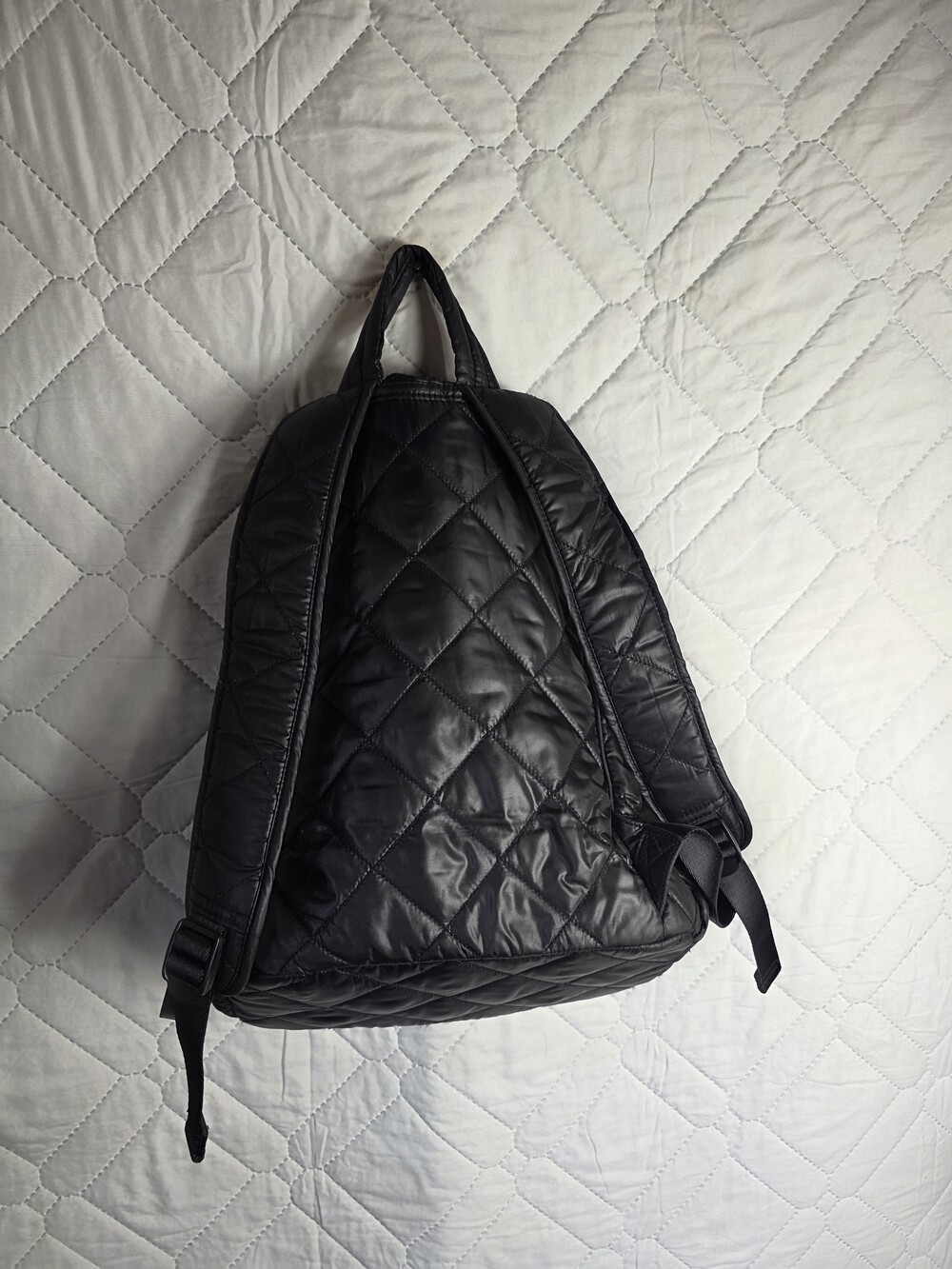 Vera Bradley Ultimate Backpack Solid Black Quilted Multipocket - Picture 4 of 10